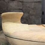 Side view of the tuning peg protector after carving is complete.