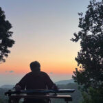Playing during a beautiful sunset at the Taipei Qin Hall (臺北琴道舘) in Taiwan.